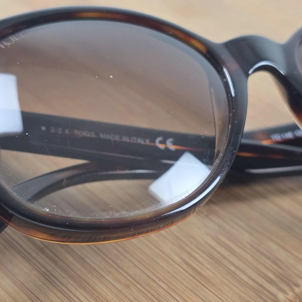 Tod's TO 146 52F Sunglasses Womens 53-18 Brown Tortoise Cat Eye Gradient Italy